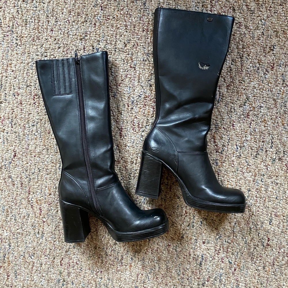 Vintage Y2K Sketchers Platform Thigh High Boots